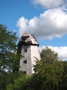 Old weathered and defunct wind mill in east Germany Royalty Free Stock Photo