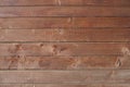 Old weathered faded shed wall made from horizontally oriented timber planks. Vintage rustic wood background. Timber texture. Royalty Free Stock Photo