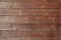 Old weathered faded barn wall made from horizontally oriented timber planks. Vintage rustic wood background. Timber texture. Royalty Free Stock Photo