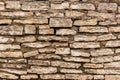 Old weathered fortified wall of limestone. Royalty Free Stock Photo