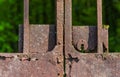 Old weathered gate on a sunny day