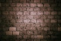 Dark tones brick wall: old and weathered grungy gray concrete block brick wall texture background