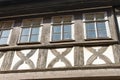 Old weathered half-timbered house at a house Royalty Free Stock Photo