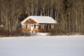 Old weathered home in a forest