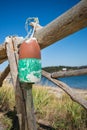 Old weathered lobster buoy