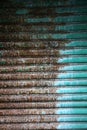Old and weathered metal roller shutter