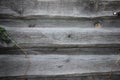 Old weathered natural grey wooden planks outdoors, background texture