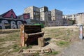 Old weathered piano in the back streets of Norrebro, Copenhagen, Denmark