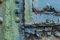 Old weathered railway wagon door Royalty Free Stock Photo