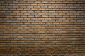 Old weathered red brick wall high resolution & light on top.detailed close up red vintage texture background Royalty Free Stock Photo