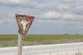 Worn Road Sign Against Belarus Countryside Backdrop