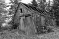 An Old Weathered Shack Black And White Royalty Free Stock Photo