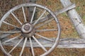 Old Weathered Vintage Wagon Wheel Royalty Free Stock Photo