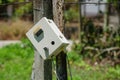 Old and Weathered Volt Meter Gauge in the Outdoor Garden