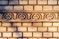 Old weathered wall stucco ornament detail