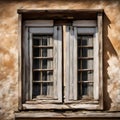 Old and weathered window - ai generated image