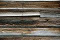 Old Weathered Wood of a Barn with Rusty Nails