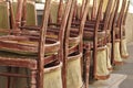 Piled up chairs Royalty Free Stock Photo