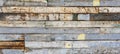 Weathered Wooden Wall Background Banner with Chipped Paint