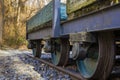 Old weathered wooden railway carriage Royalty Free Stock Photo