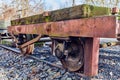 Old weathered wooden railway carriage Royalty Free Stock Photo