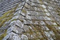 Old and weathered wooden shingles Royalty Free Stock Photo