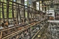 Old Weaving Loom And Spinning Machinery At An Abandoned Factory