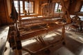 Old Weaving Loom - Traditional Room Interior at Tyrolean Folk Art Museum - Innsbruck, Austria