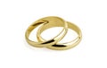 Old wedding rings (clipping path ) Royalty Free Stock Photo