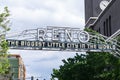 Old Welcome to Reno Arch sign