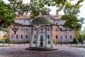 The Old Well in front of the South Building on the campus of the University of North Carolina