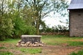 Old well in the garden. Underground water source.