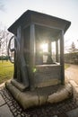 Old well in park of Vysehrad in sunset Royalty Free Stock Photo