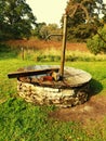 an old well  water pump spring village old times Royalty Free Stock Photo