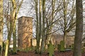 Old Wentworth Church graveyard 2, during The Winter Equinox, Wentworth, Rotherham. Royalty Free Stock Photo