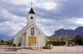 Old West Chapel and Apacheland Barn in Apache Junction, AZ Royalty Free Stock Photo