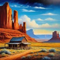 old west landscape western wild american frontier acrylic