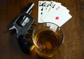 Old west poker game Royalty Free Stock Photo