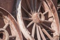Old West Wagon Wheel Royalty Free Stock Photo