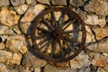 Old West Wagon Wheel Royalty Free Stock Photo