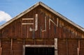 Old Western Barn Detail Rustic Scene Blue Sky Background Royalty Free Stock Photo