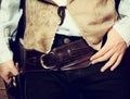 Western gun belt with Colt