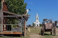 Old western street in the great plains of Dakota Royalty Free Stock Photo