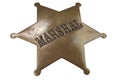 Old Western-style marshal badge