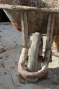 Old wheel barrow - portrait.