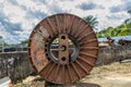 Old wheel cable of metal Royalty Free Stock Photo