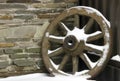 Old wheel from cart Royalty Free Stock Photo