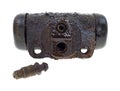 Old wheel cylinder with brake bleed Royalty Free Stock Photo