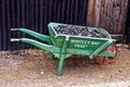Old wheelbarrow used bringing coal Royalty Free Stock Photo