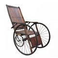 Old wheelchair isolated. Royalty Free Stock Photo